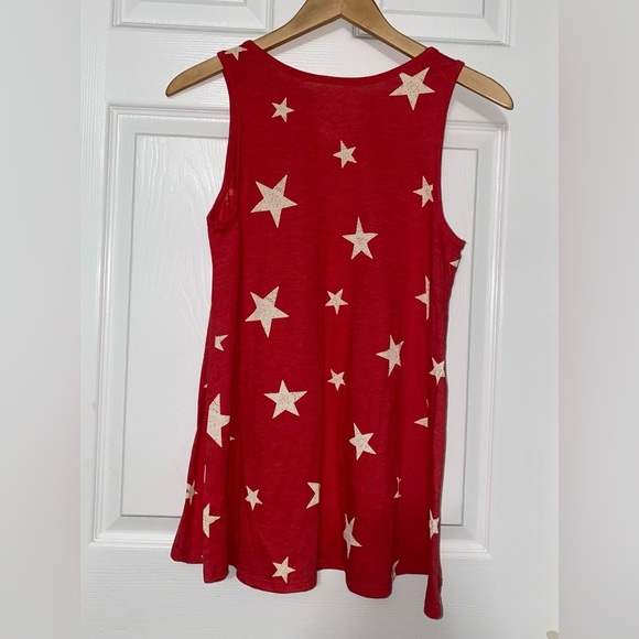 Sonoma size Small Vibrant Red Star Pattern Tank Top - Picture 2 of 2